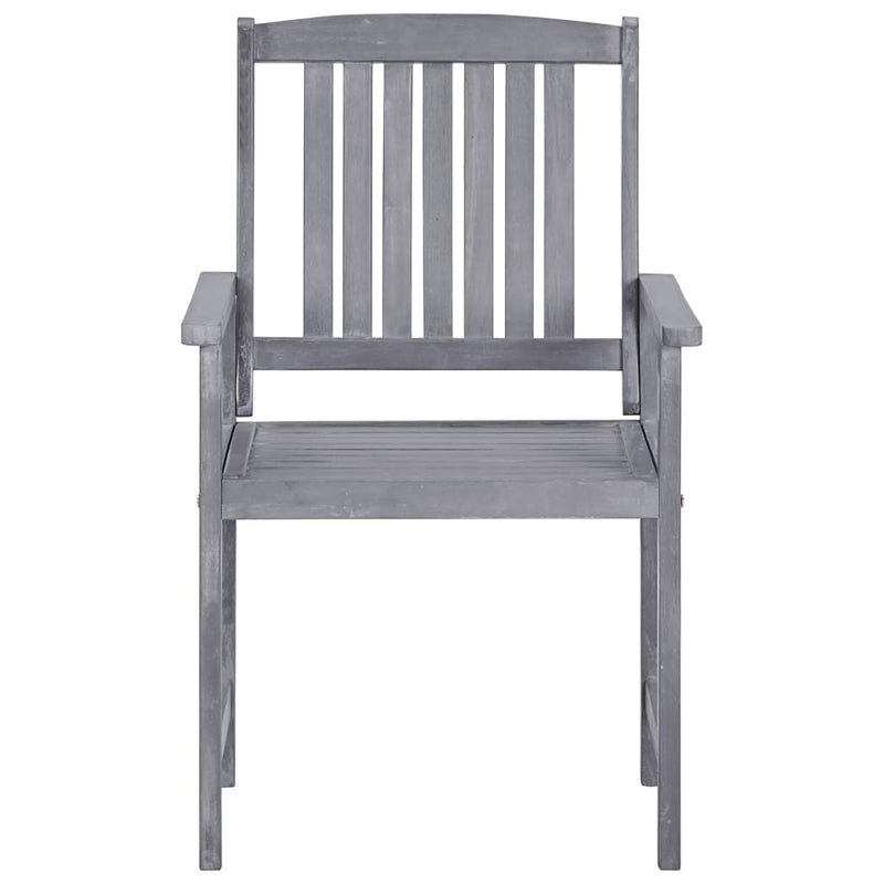 vidaXL Garden Chairs 4 pcs Solid Acacia Wood Grey