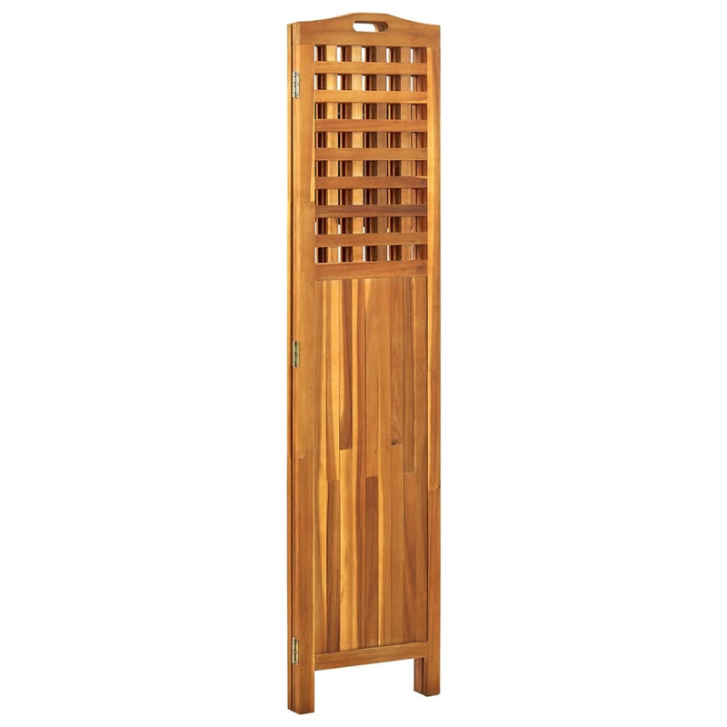 vidaXL 3-Panel Room Divider 121x2x170 cm Solid Acacia Wood