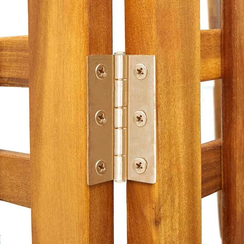 vidaXL 4-Panel Room Divider 161x2x170 cm Solid Acacia Wood