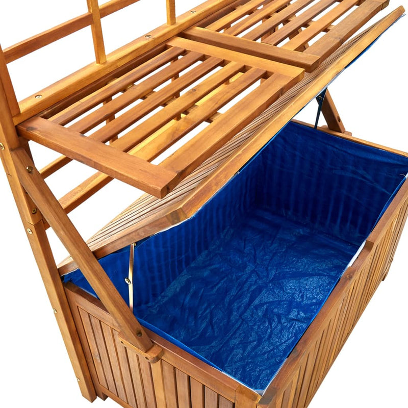 vidaXL Storage Box with Trellis 99x55x160 cm Solid Acacia Wood