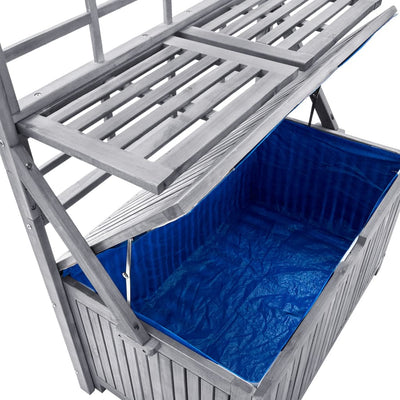 vidaXL Storage Box with Trellis 99x55x160 cm Solid Acacia Wood