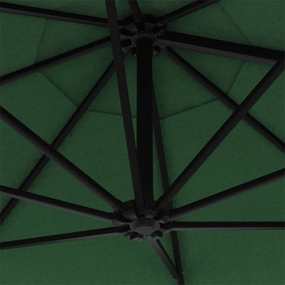 vidaXL Wall-mounted Garden Parasol with LEDs 300 cm Anthracite