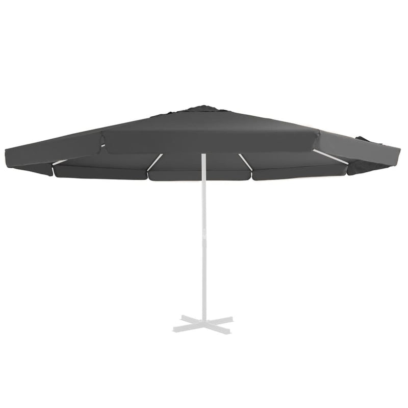vidaXL Replacement Fabric for Outdoor Parasol Anthracite 500 cm