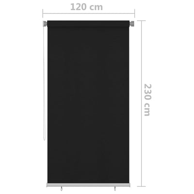 vidaXL Outdoor Roller Blind 160x230 cm Black