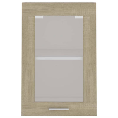 vidaXL Hanging Glass Cabinet Lyon Black 40x31x60 cm Engineered Wood