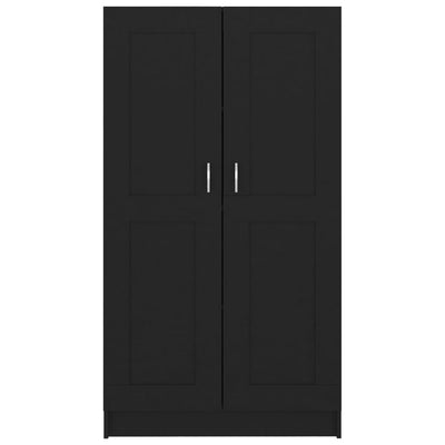 vidaXL Book Cabinet Black 82.5x30.5x150 cm Engineered Wood