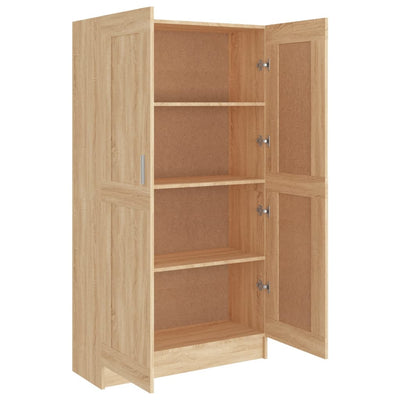 vidaXL Book Cabinet Black 82.5x30.5x150 cm Engineered Wood