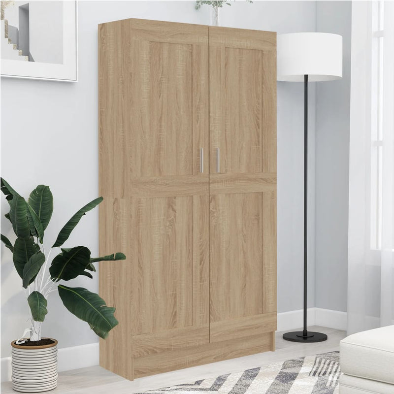 vidaXL Book Cabinet Black 82.5x30.5x150 cm Engineered Wood