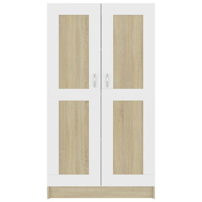 vidaXL Book Cabinet Black 82.5x30.5x150 cm Engineered Wood