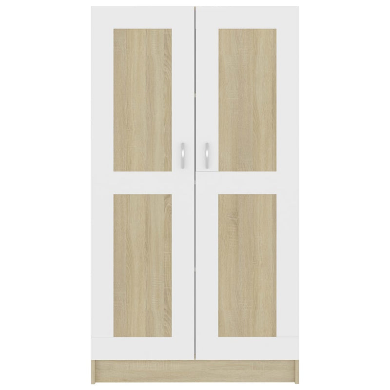 vidaXL Book Cabinet Black 82.5x30.5x150 cm Engineered Wood