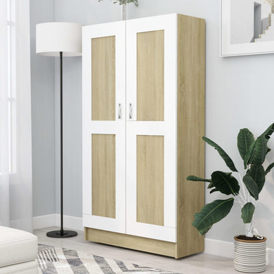 vidaXL Book Cabinet Black 82.5x30.5x150 cm Engineered Wood