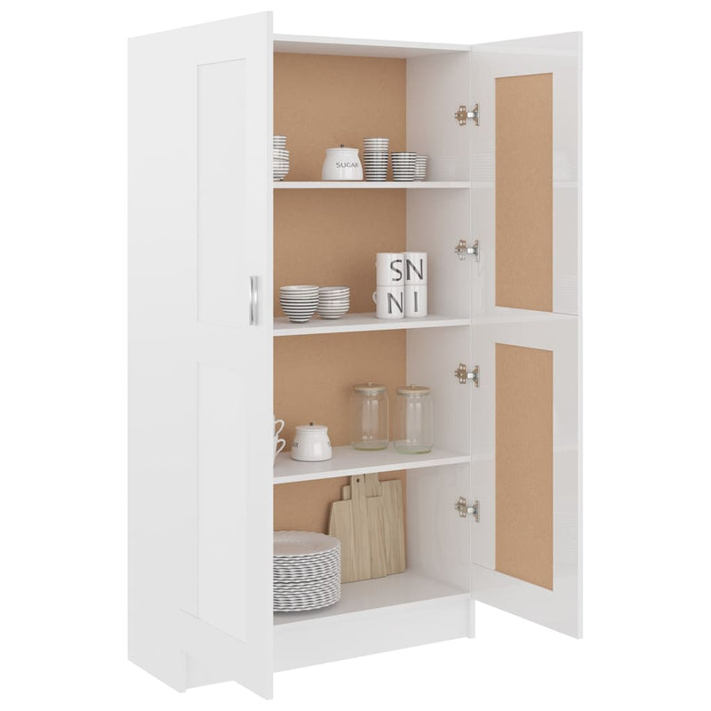 vidaXL Book Cabinet Black 82.5x30.5x150 cm Engineered Wood