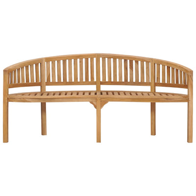 vidaXL Banana Bench 180 cm Solid Teak Wood