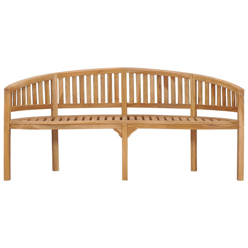 vidaXL Banana Bench 180 cm Solid Teak Wood