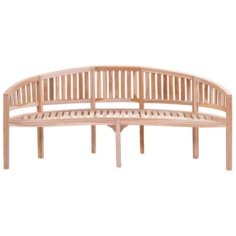 vidaXL Banana Bench 200 cm Solid Teak Wood