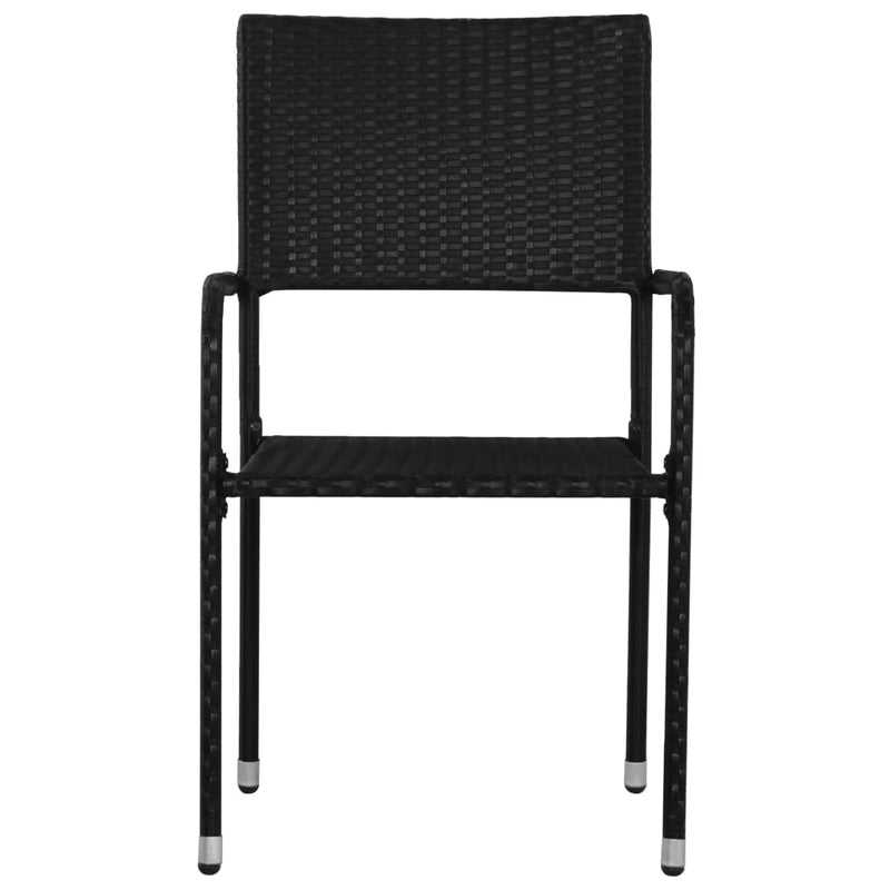 vidaXL Outdoor Dining Chairs 4 pcs Poly Rattan Anthracite