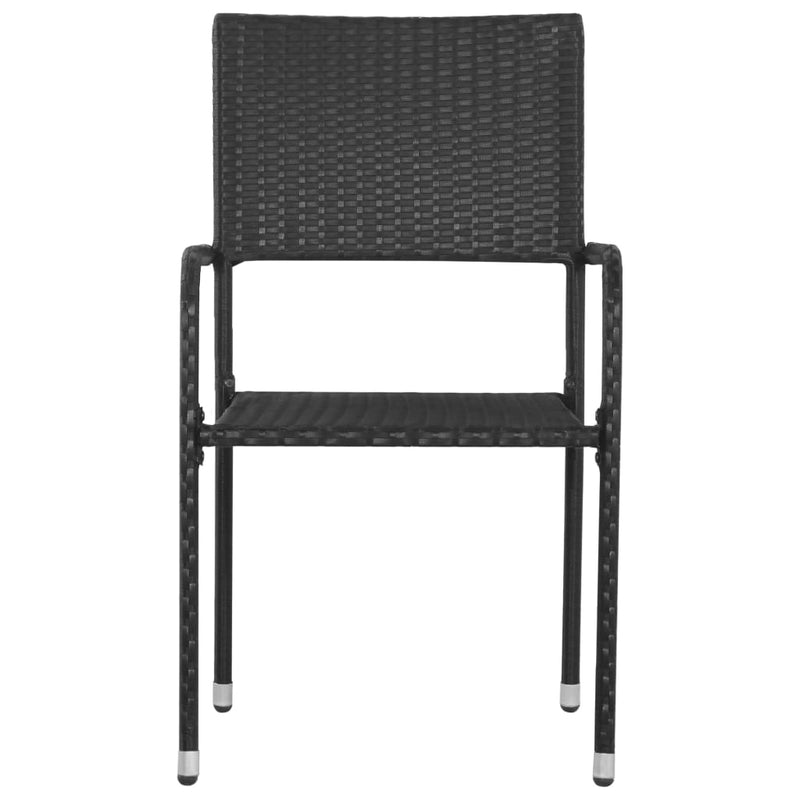 vidaXL Outdoor Dining Chairs 4 pcs Poly Rattan Anthracite