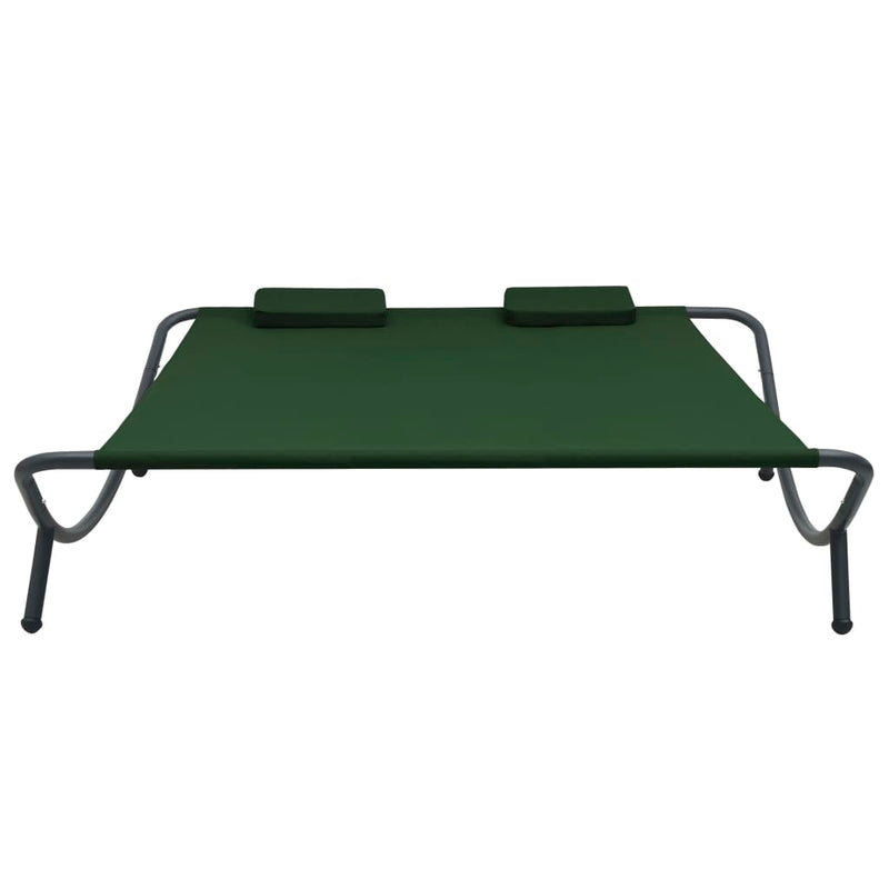vidaXL Outdoor Lounge Bed Fabric Black