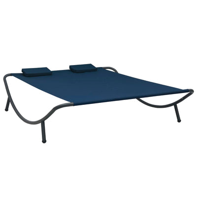 vidaXL Outdoor Lounge Bed Fabric Black