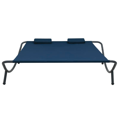 vidaXL Outdoor Lounge Bed Fabric Black