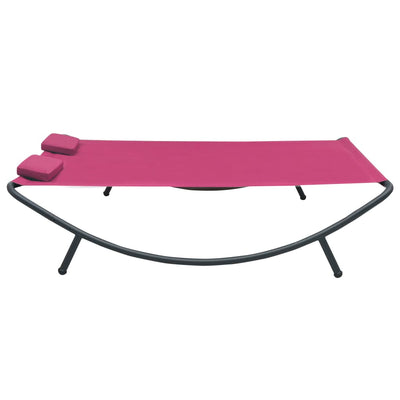 vidaXL Outdoor Lounge Bed Fabric Pink