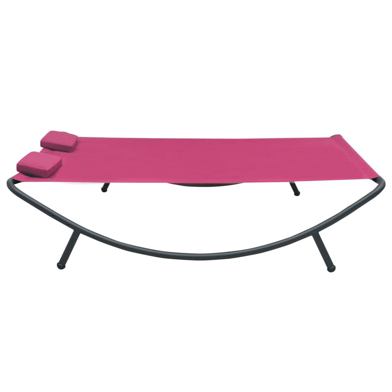 vidaXL Outdoor Lounge Bed Fabric Pink