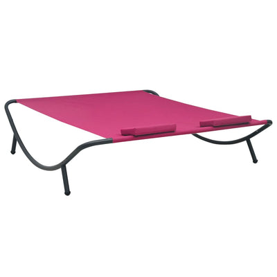 vidaXL Outdoor Lounge Bed Fabric Pink