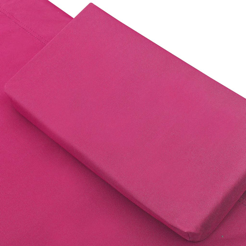 vidaXL Outdoor Lounge Bed Fabric Pink