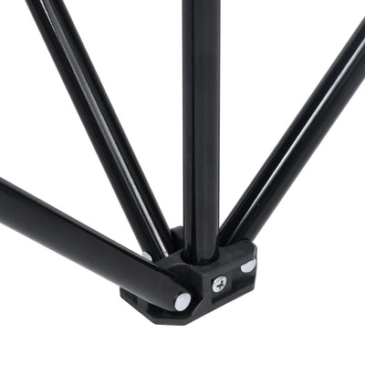 vidaXL 2-Seater Foldable Camping Chair Steel and Fabric Black