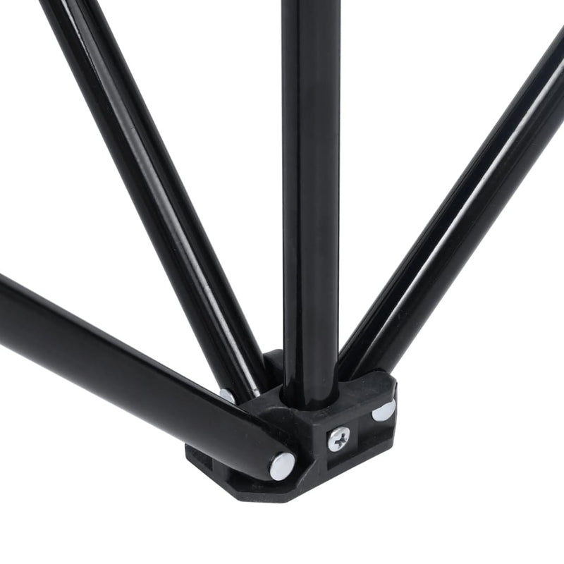 vidaXL 2-Seater Foldable Camping Chair Steel and Fabric Black