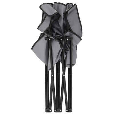 vidaXL 2-Seater Foldable Camping Chair Steel and Fabric Black