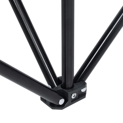 vidaXL 2-Seater Foldable Camping Chair Steel and Fabric Black