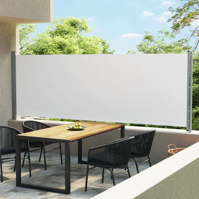 vidaXL Patio Retractable Side Awning 600x160 cm Black