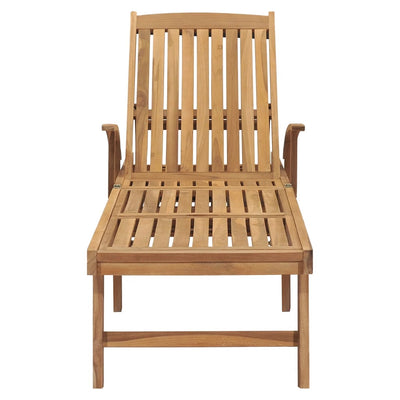 vidaXL Sun Lounger Solid Teak Wood