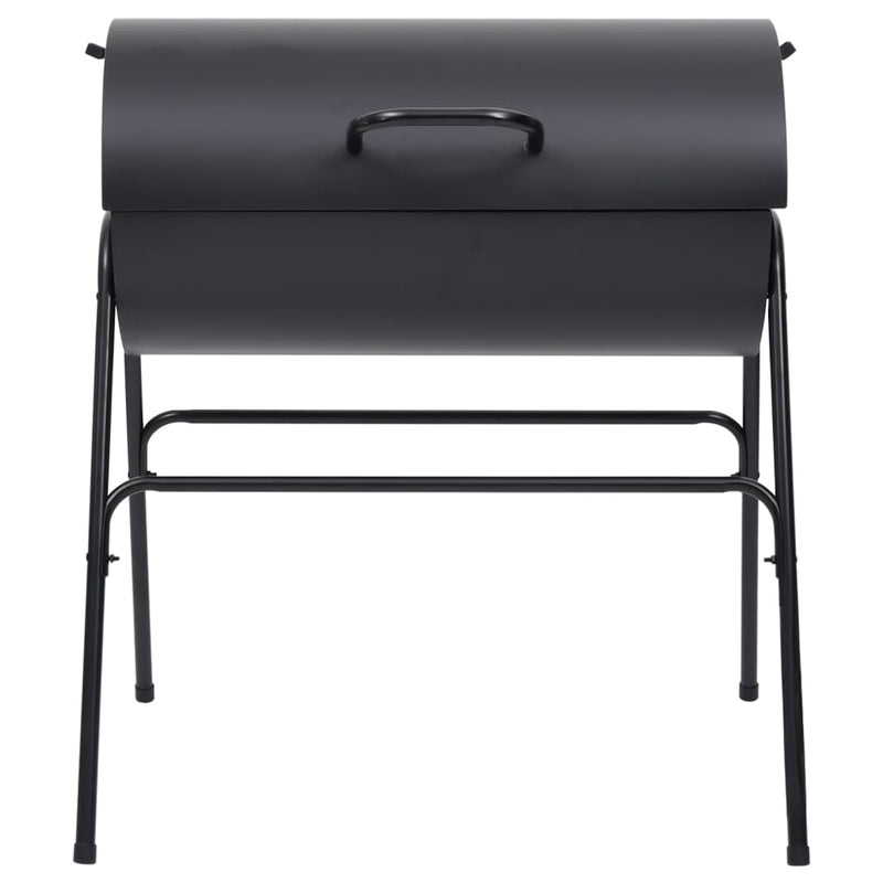 vidaXL Barrel Grill with 2 Cooking Grids Black 80x95x90 cm Steel