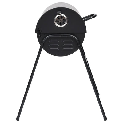 vidaXL Barrel Grill with 2 Cooking Grids Black 80x95x90 cm Steel