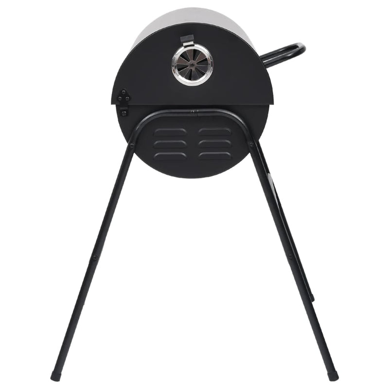 vidaXL Barrel Grill with 2 Cooking Grids Black 80x95x90 cm Steel