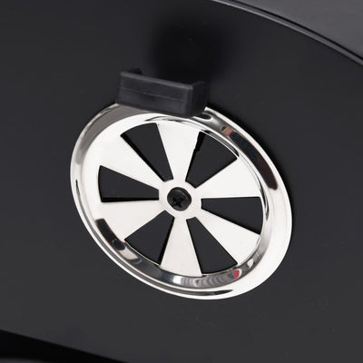 vidaXL Barrel Grill with 2 Cooking Grids Black 80x95x90 cm Steel
