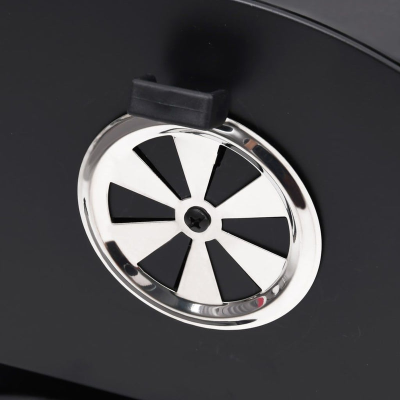 vidaXL Barrel Grill with 2 Cooking Grids Black 80x95x90 cm Steel