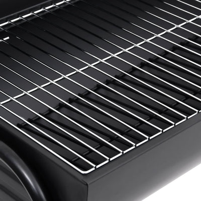 vidaXL Barrel Grill with 2 Cooking Grids Black 80x95x90 cm Steel