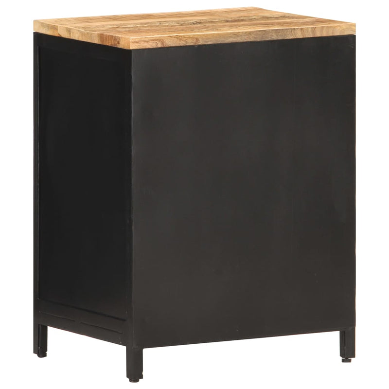 vidaXL Bedside Cabinet 40x30x53 cm Solid Rough Mango Wood