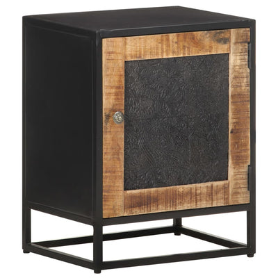 vidaXL Bedside Cabinet 40x30x50 cm Rough Mango Wood