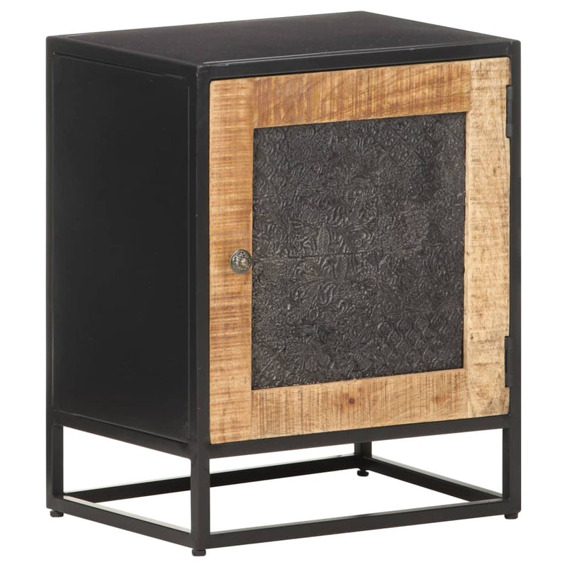 vidaXL Bedside Cabinet 40x30x50 cm Rough Mango Wood