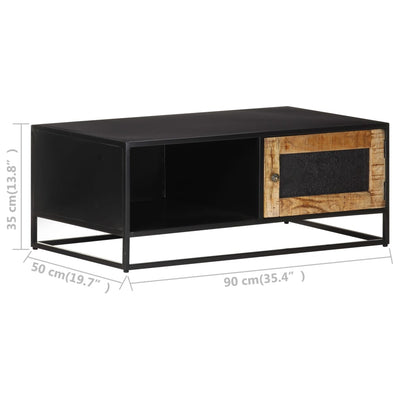 vidaXL Coffee Table 90x50x35 cm Rough Mango Wood