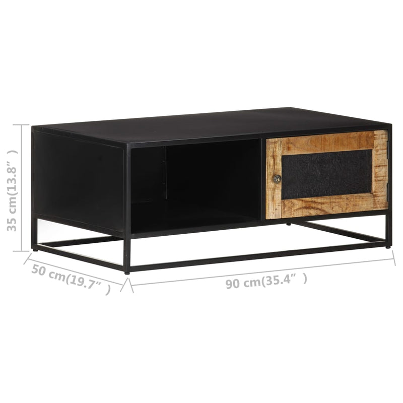 vidaXL Coffee Table 90x50x35 cm Rough Mango Wood