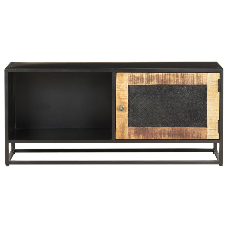 vidaXL TV Cabinet 90x30x40 cm Rough Mango Wood