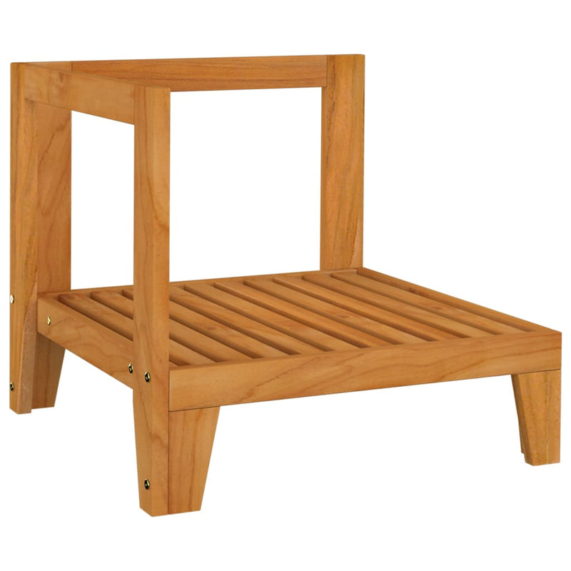 vidaXL Sectional Corner Sofa and Dark Grey Cushions Solid Acacia Wood