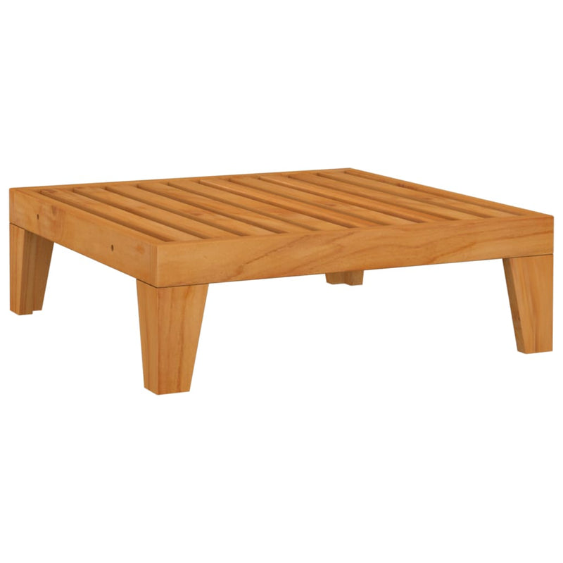 vidaXL Sectional Footrest with Dark Grey Cushion Solid Acacia Wood