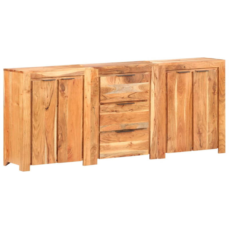 vidaXL Sideboard with 3 Drawers and 4 Doors Solid Acacia Wood