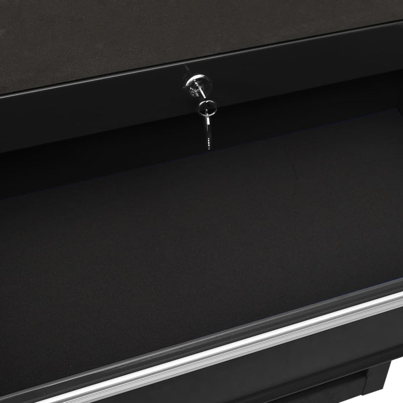 vidaXL Tool Trolley with 10 Drawers Steel Red